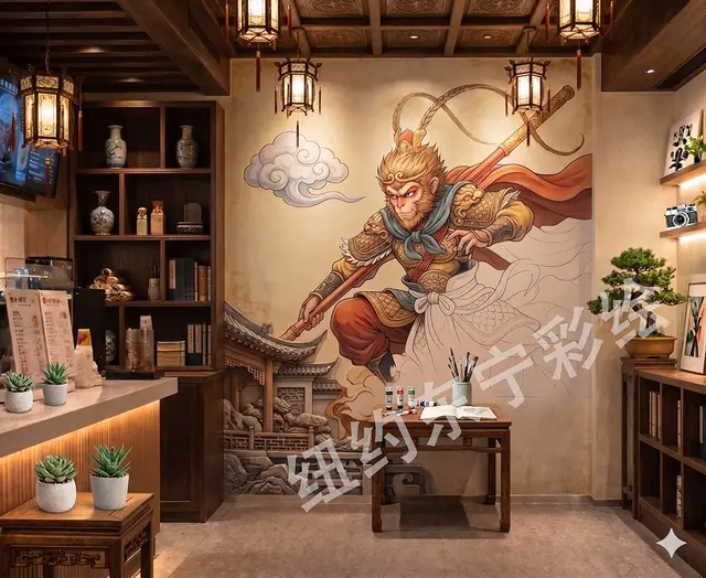 Monkey King dining-room mural